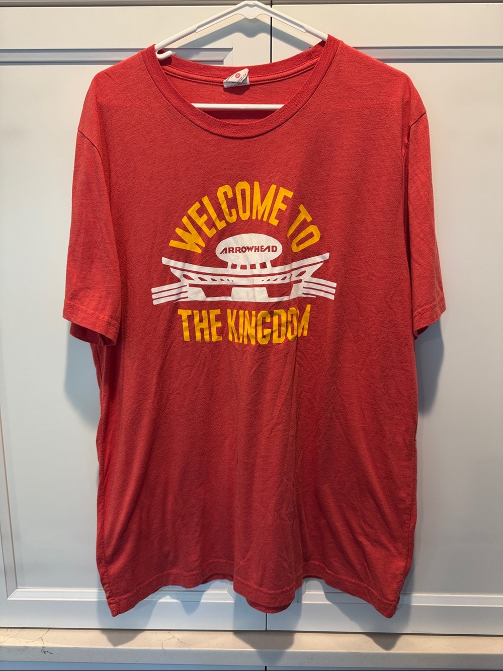 Chiefs Charlie Hustle Welcome to the Kingdom Red Graphic Tee